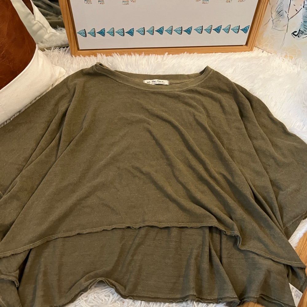 Free people- we the free cc tee, army green, medium